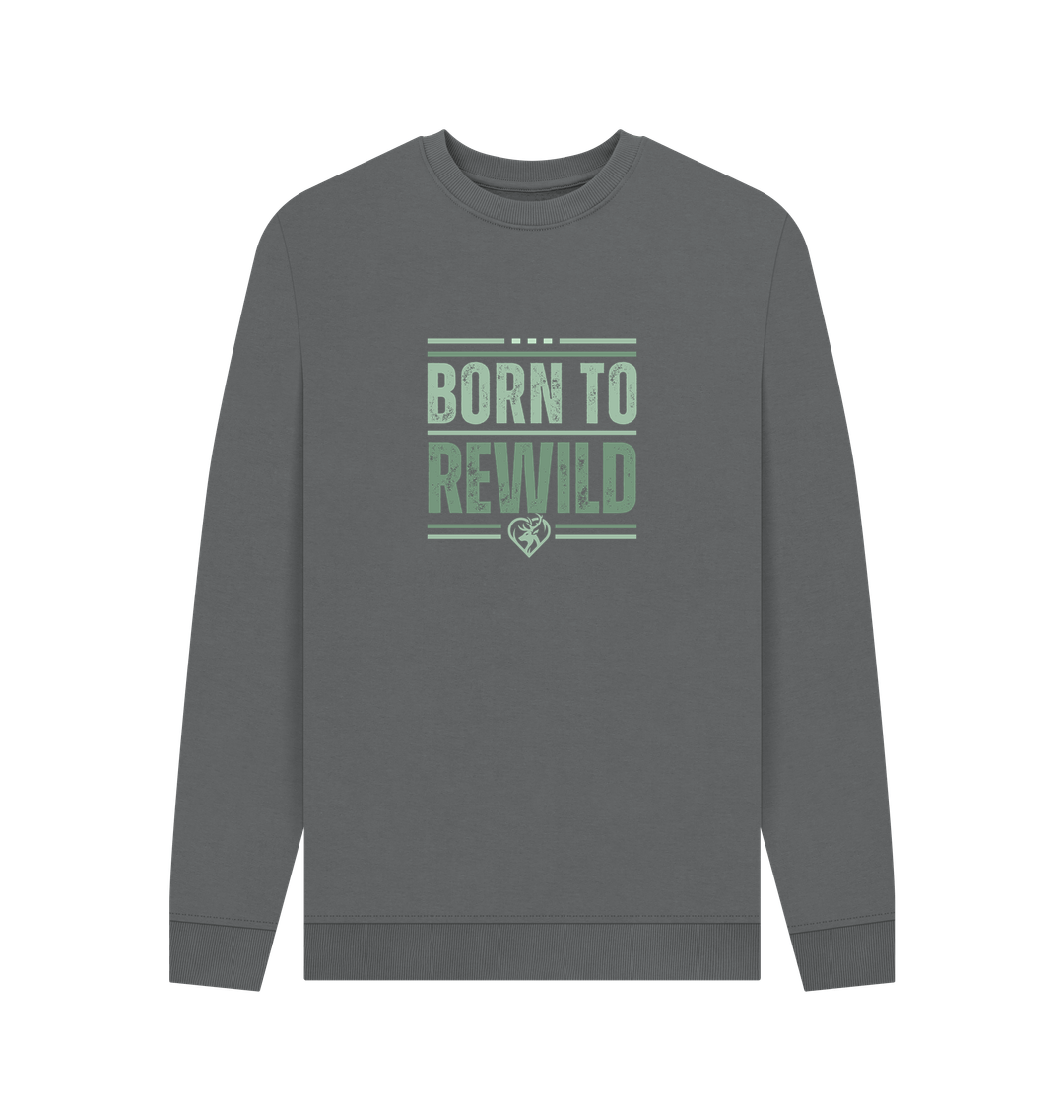 Slate Grey Born to Rewild Men's Sweater