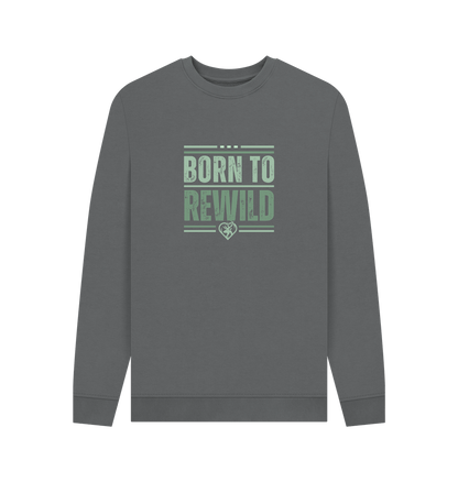 Slate Grey Born to Rewild Men's Sweater