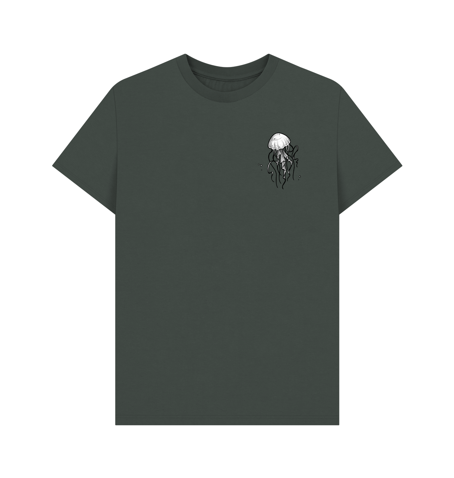 Dark Grey Printed T-shirt Front
