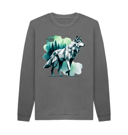 Slate Grey Rewild the Wolf | Men's Sweater