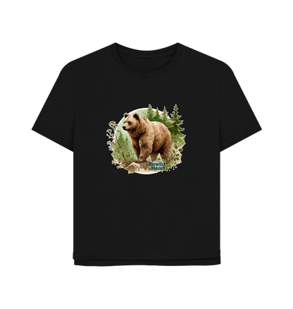 Black Brown Bear Wilderness Women's Relaxed-Fit T-Shirt