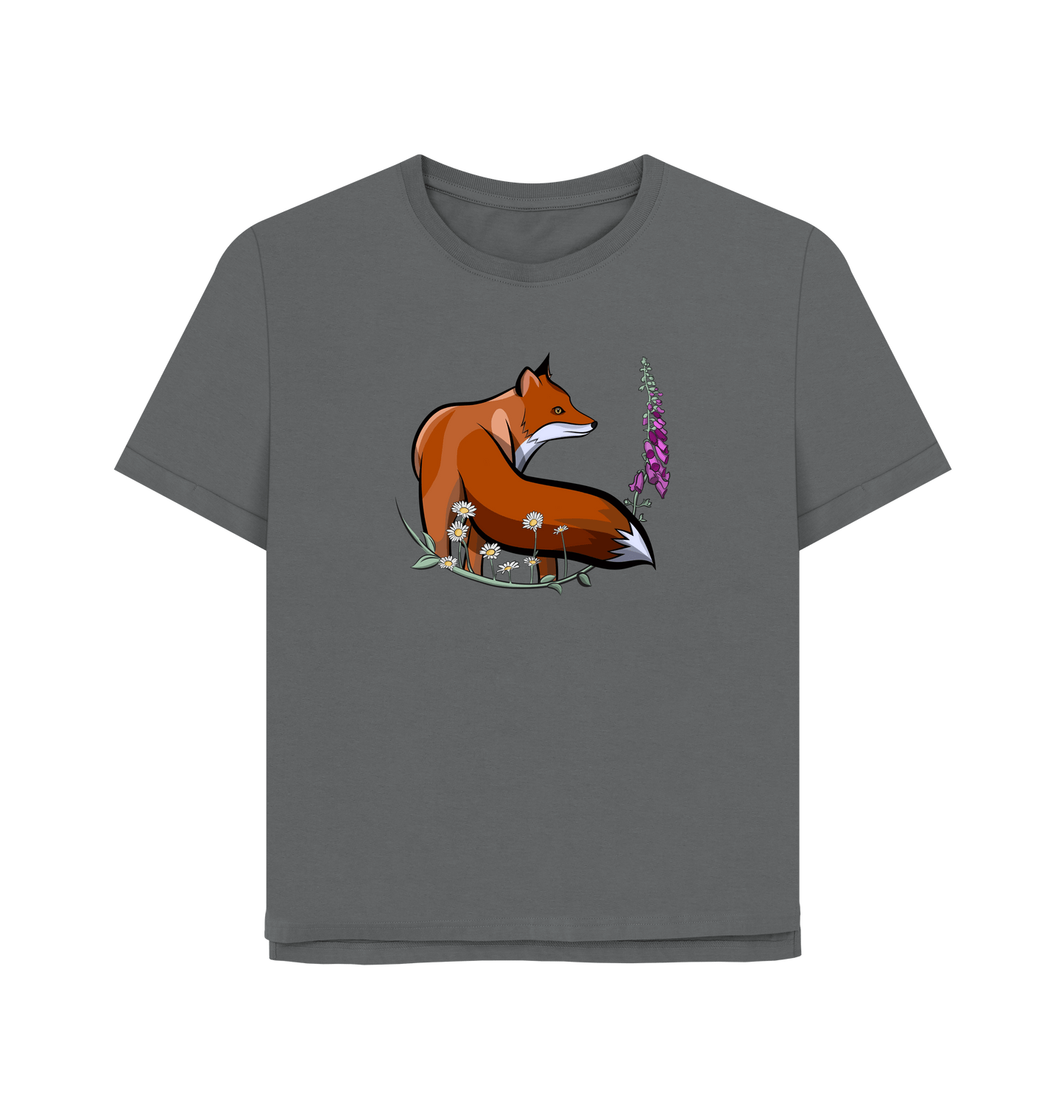 Slate Grey Printed T-shirt Front