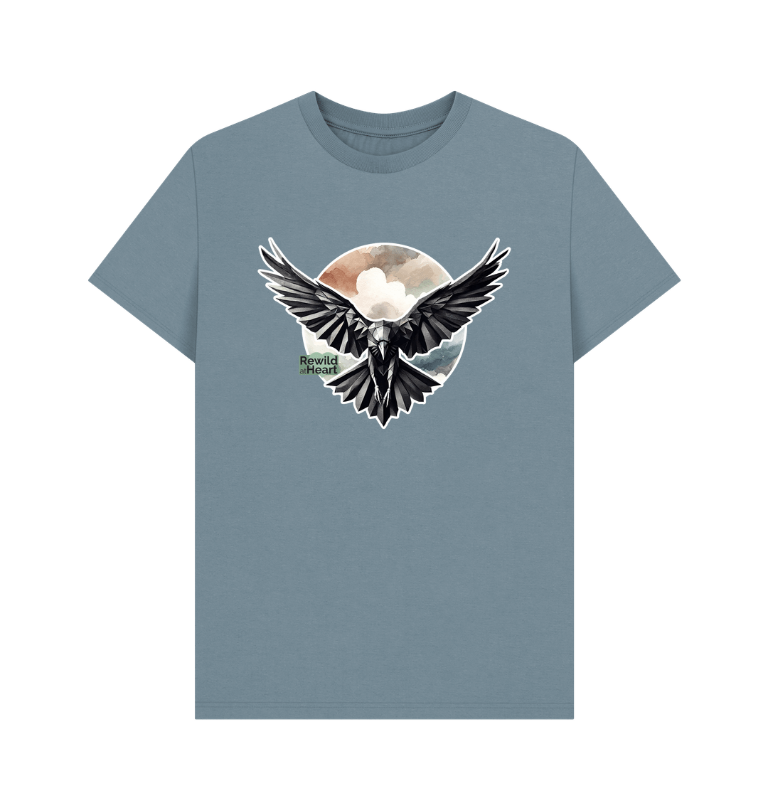 Stone Blue Raven Flight Men's T-Shirt