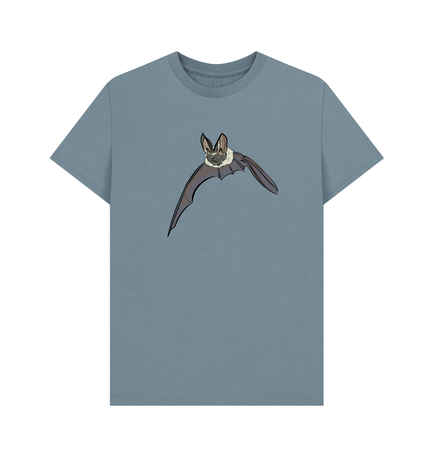Stone Blue Printed T-shirt Front