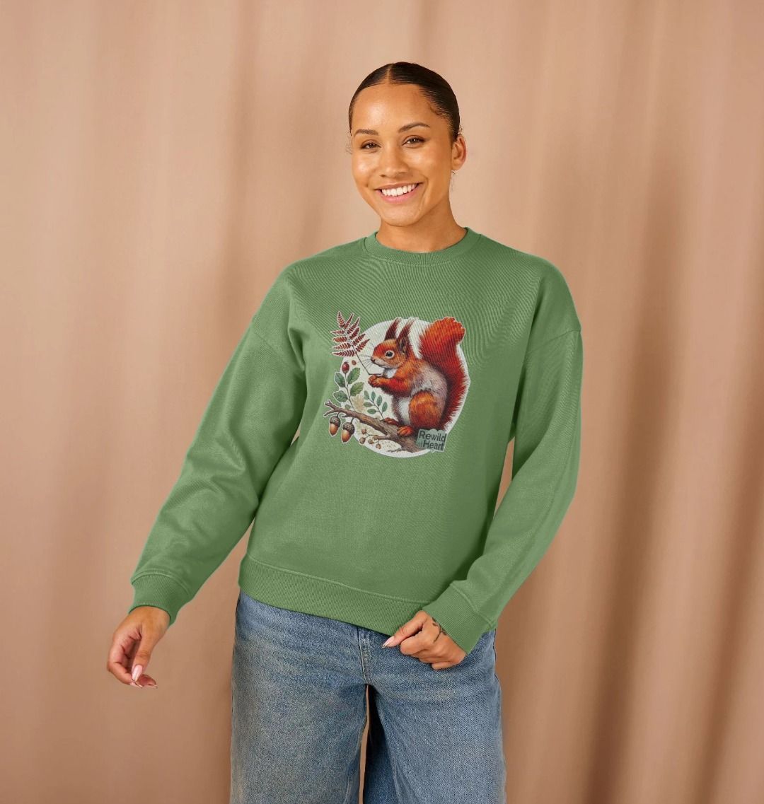 Red Squirrel Oak Women's Oversized Jumper