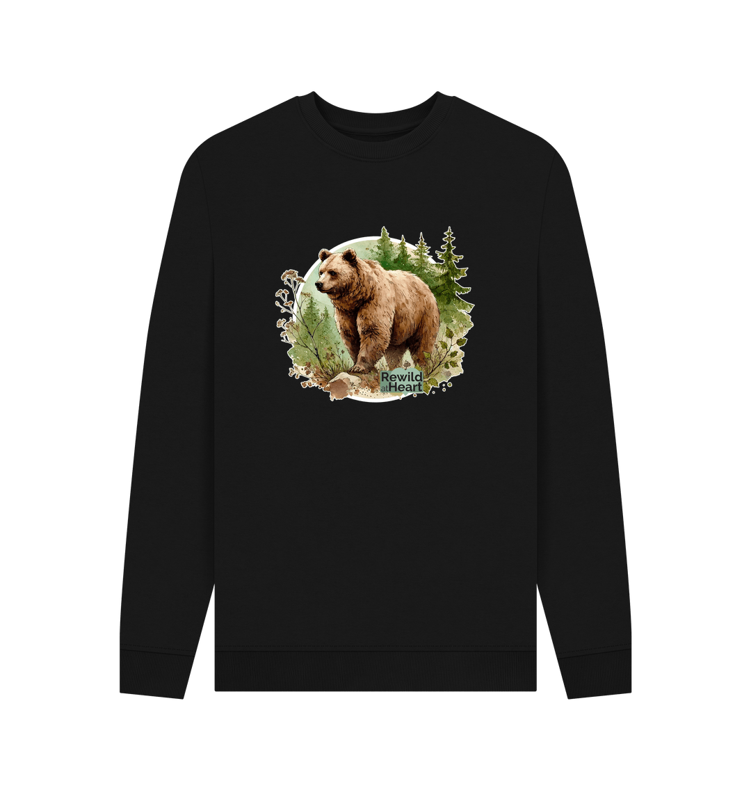 Black Brown Bear Wilderness Men's Sweater