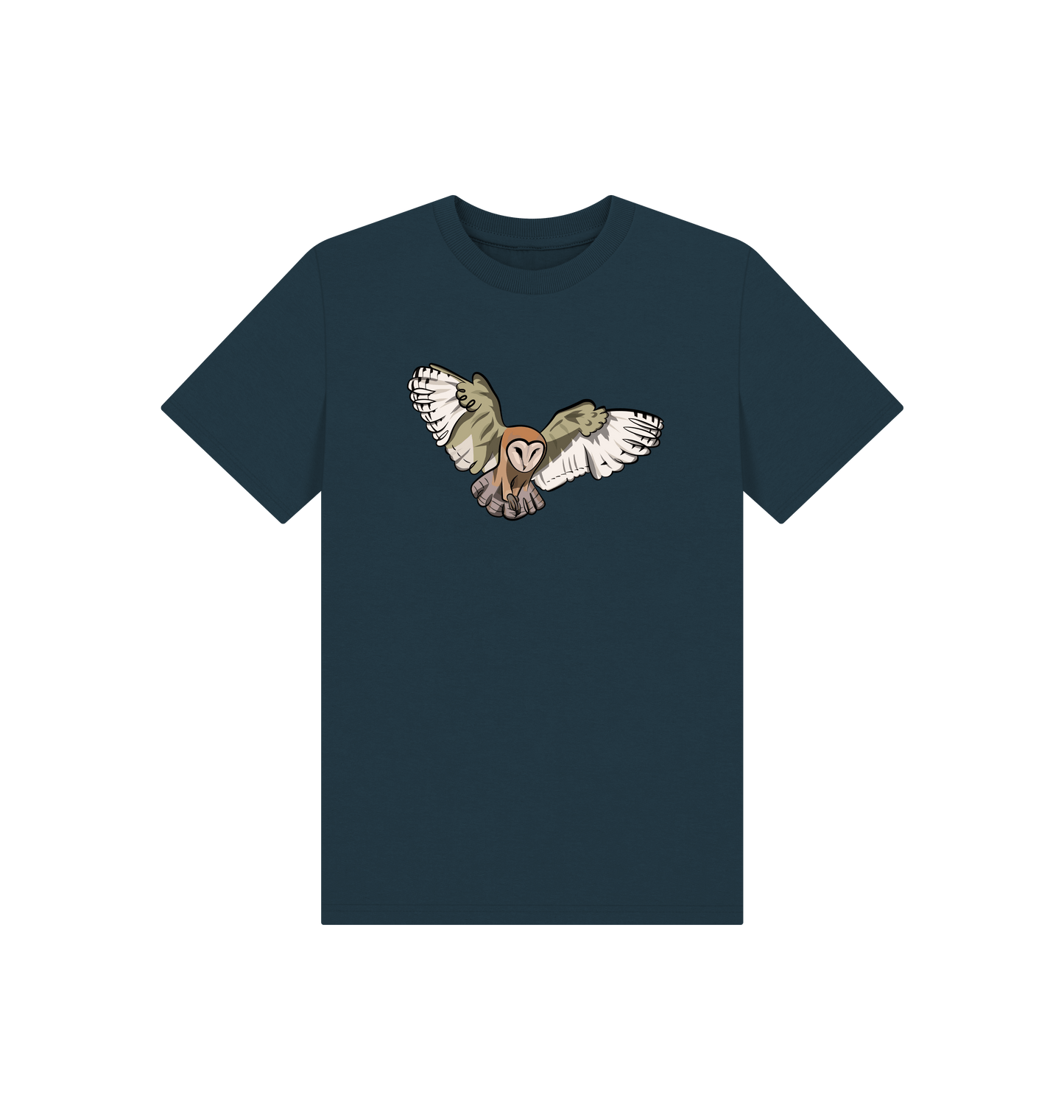 Denim Blue Printed Kids T-Shirt Front