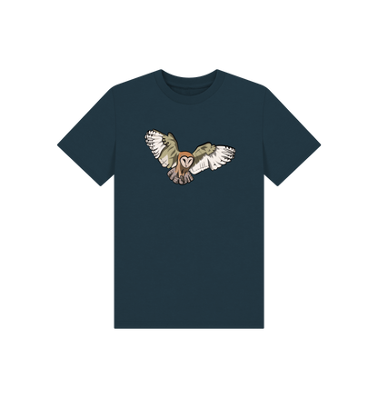 Denim Blue Printed Kids T-Shirt Front