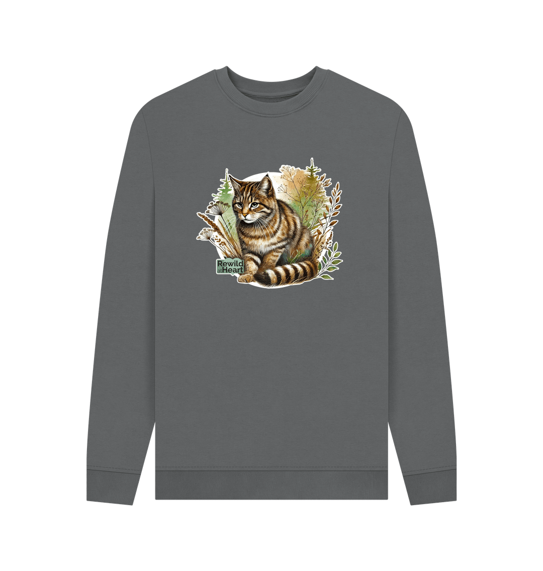 Slate Grey Printed Sweater Front