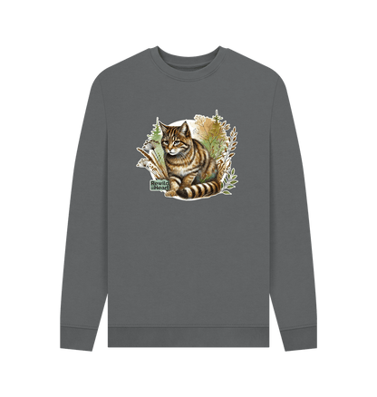 Slate Grey Printed Sweater Front