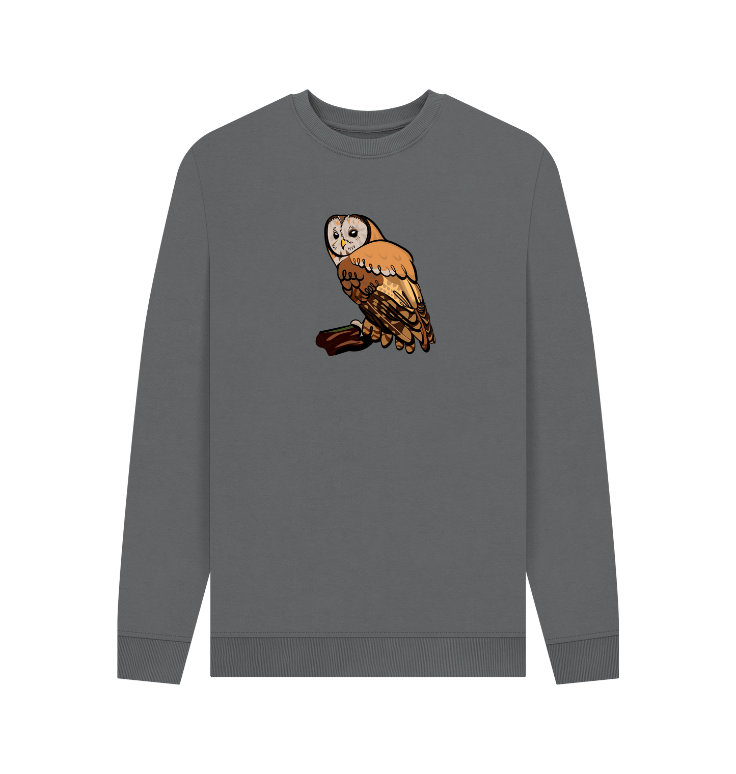 Slate Grey Printed Sweater Front