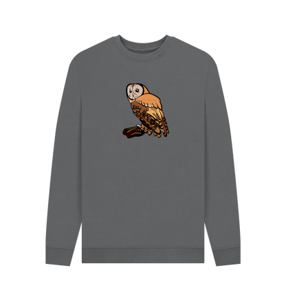 Slate Grey Printed Sweater Front