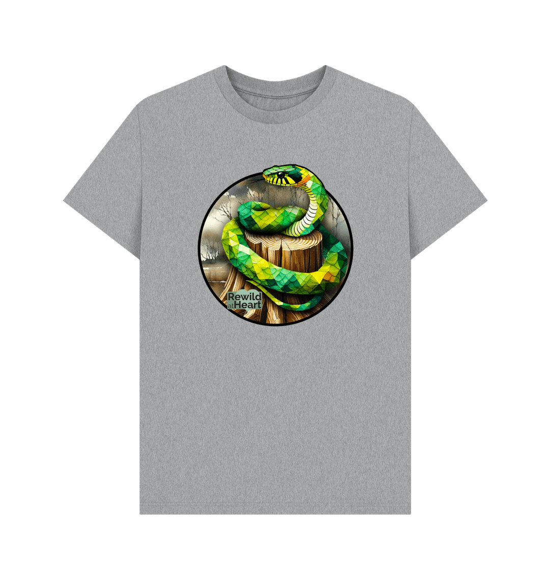 Athletic Grey Grass Snake Marsh Men's T-Shirt