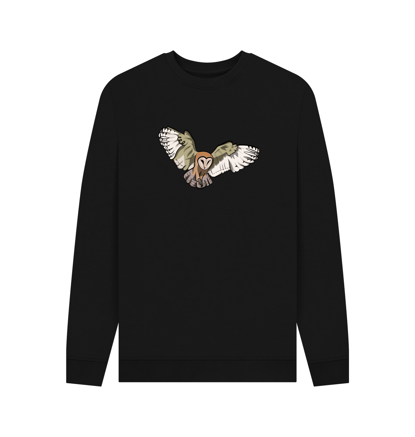 Black Printed Sweater Front