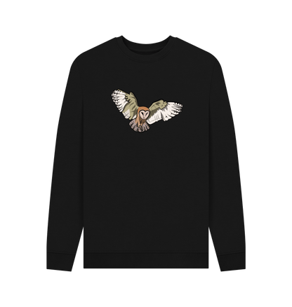 Black Printed Sweater Front