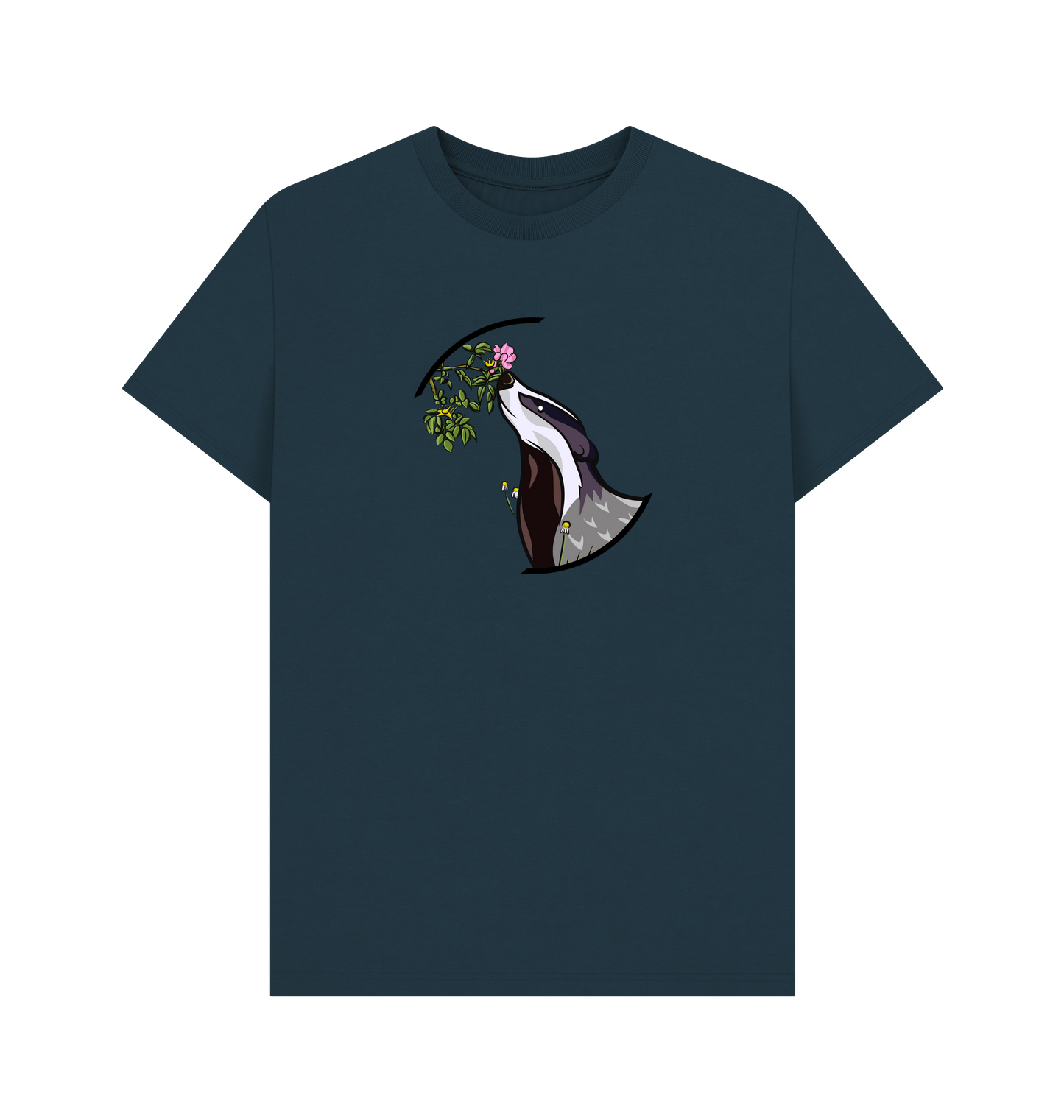 Denim Blue Printed T-shirt Front