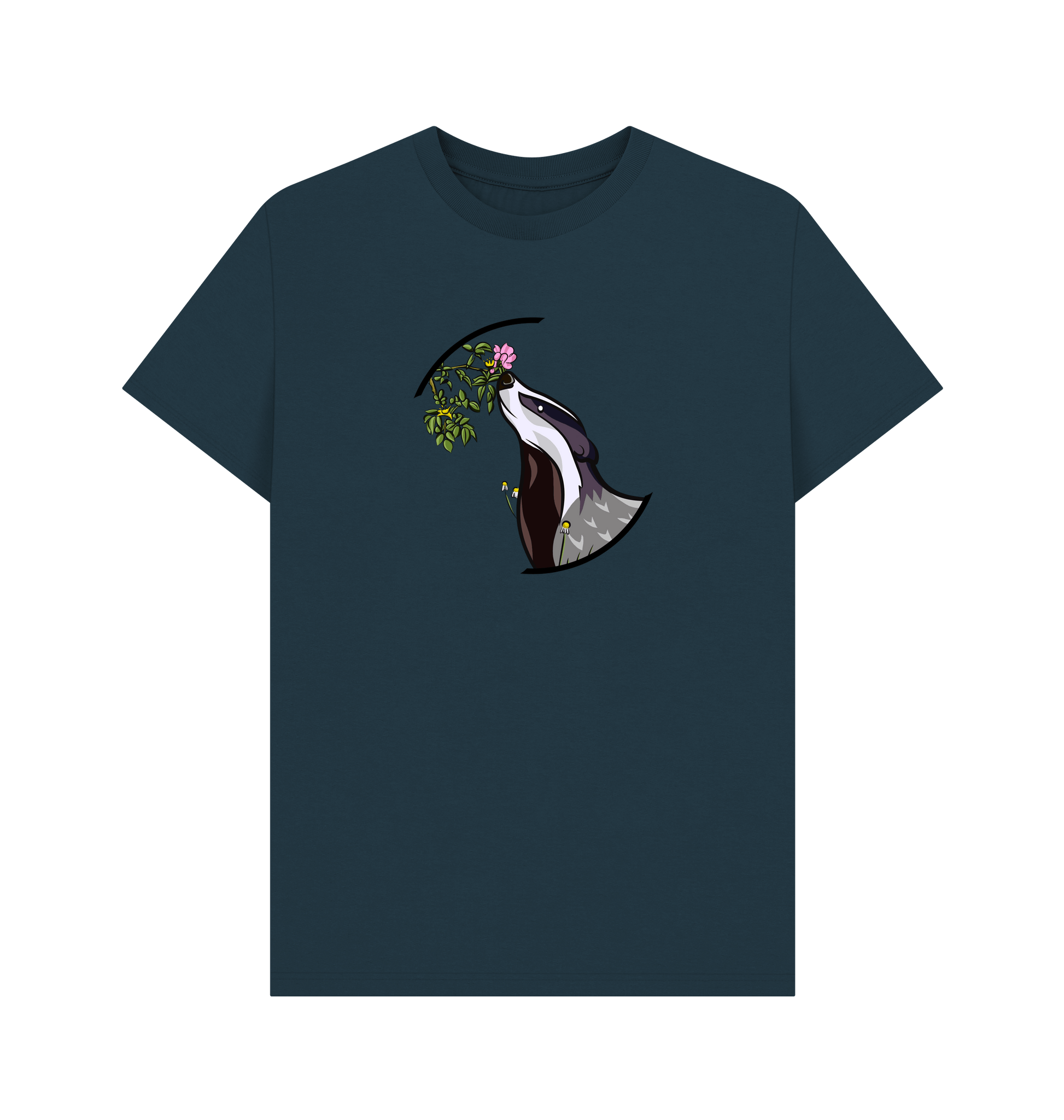 Denim Blue Printed T-shirt Front