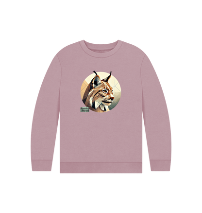 Mauve Printed Kids Jumper Front