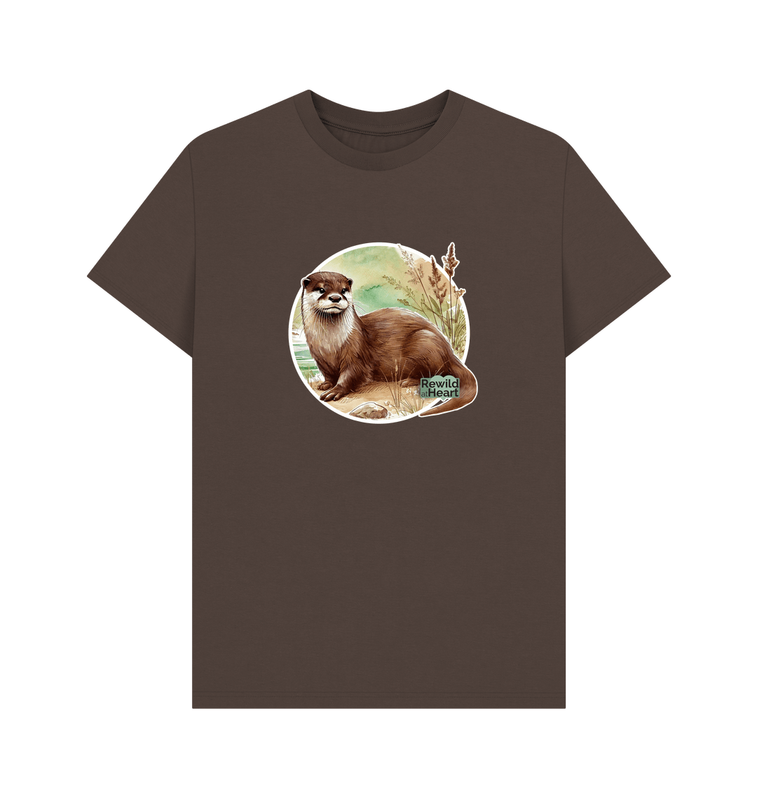 Chocolate Riverside Otter Men's T-Shirt