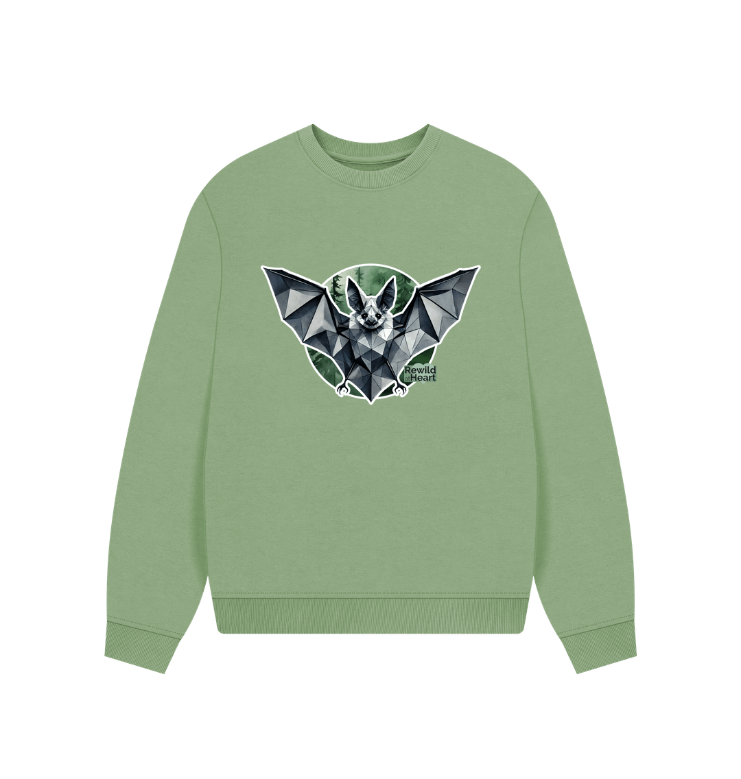 Sage Grey Long-Eared Bat Women's Oversized Jumper