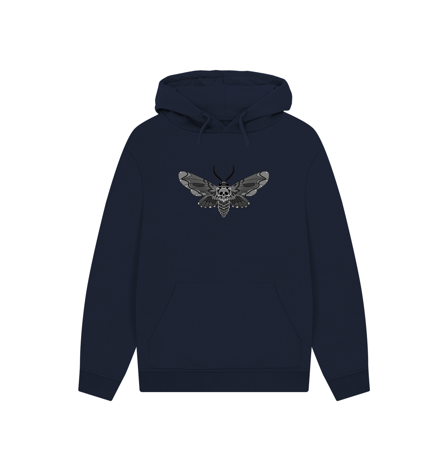 Navy Printed Hoody Front