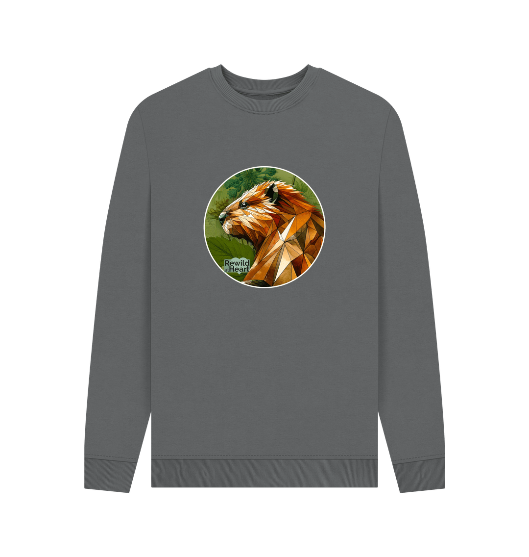 Slate Grey Beaver Botanical Men's Sweater