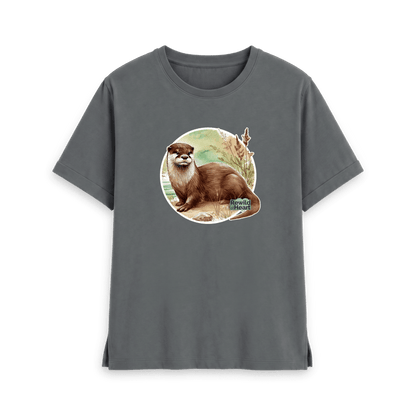 Slate Grey Printed T-shirt Front