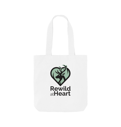 White Rewild at Heart Organic Tote Bag