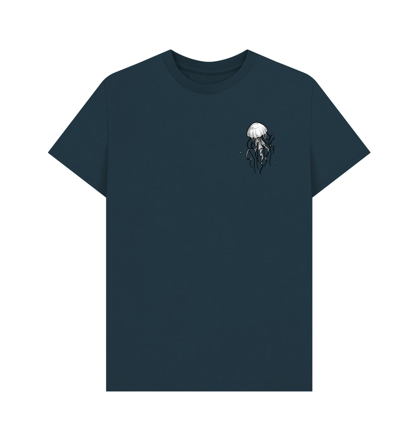 Denim Blue Printed T-shirt Front