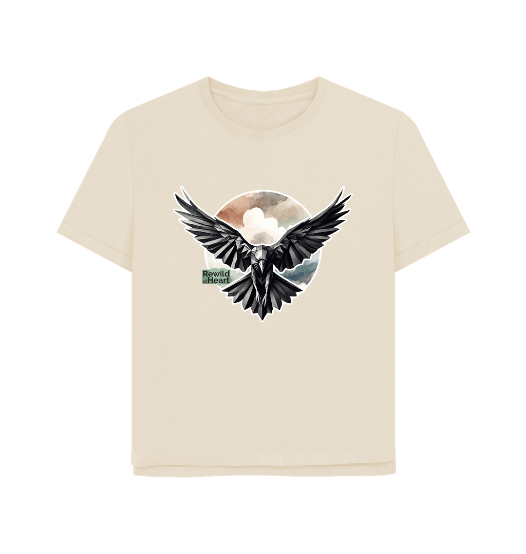 Oat Raven Flight Women's Relaxed-Fit T-Shirt