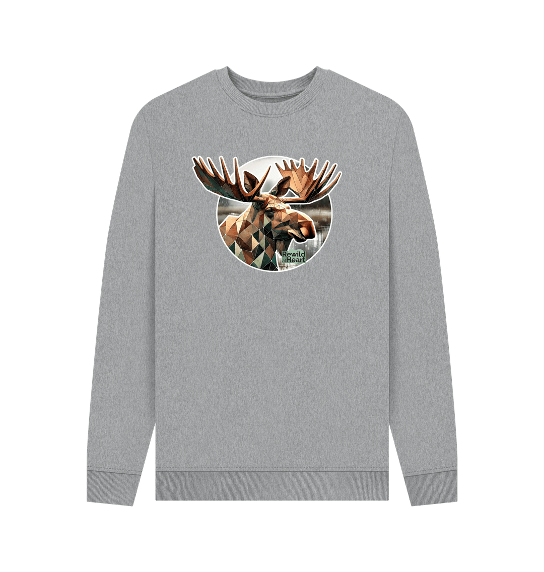 Light Heather Printed Sweater Front