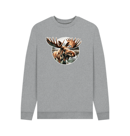 Light Heather Printed Sweater Front