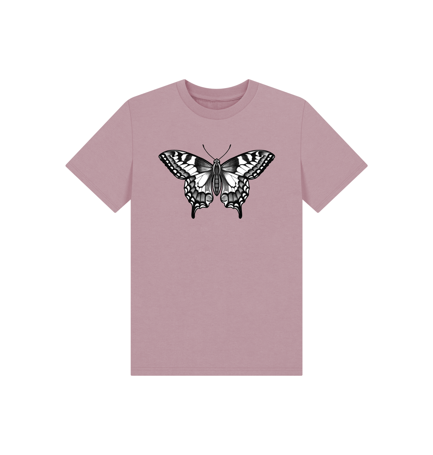 Mauve Printed Kids T-Shirt Front