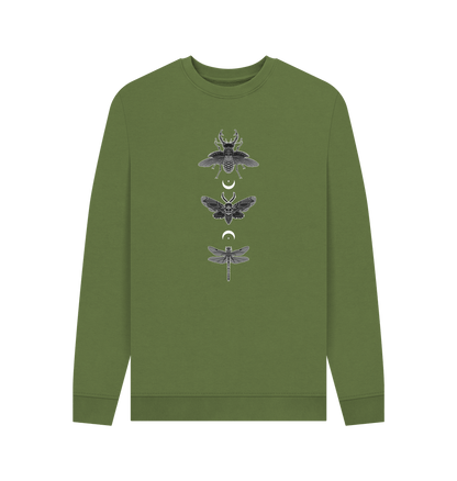 Khaki Moonlit Insect Trio Men's Sweater