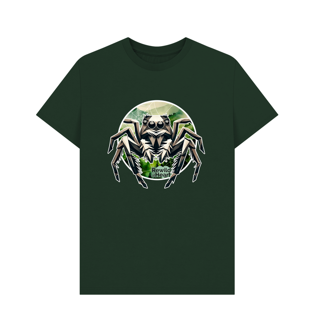 Evergreen Wild Jumping Spider Men's T-Shirt