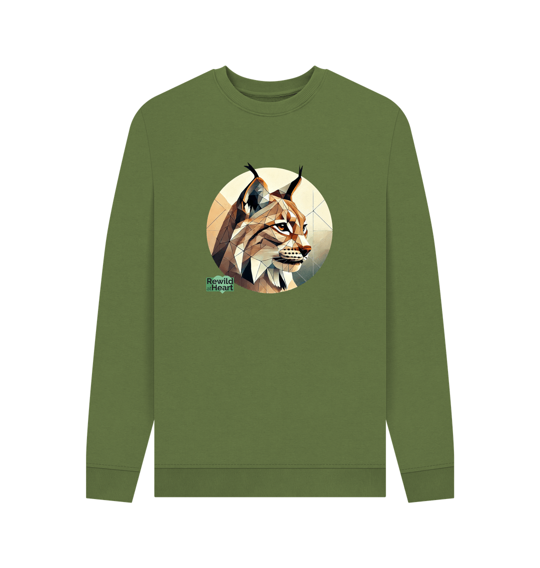 Khaki Printed Sweater Front