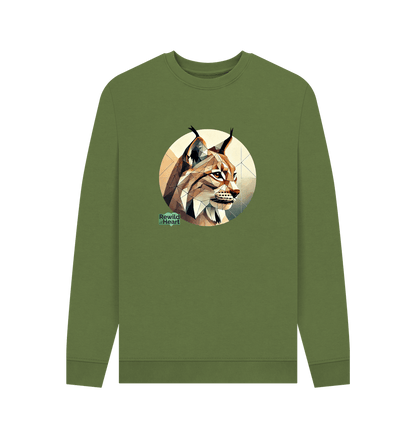 Khaki Printed Sweater Front