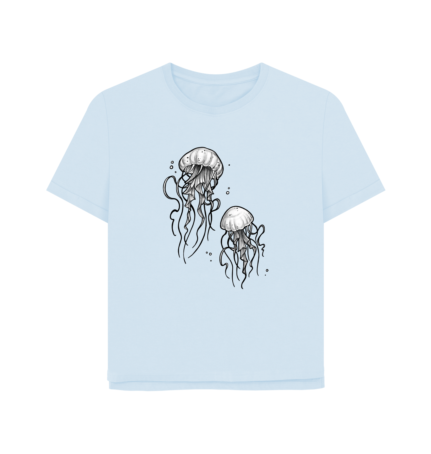 Sky Blue Printed T-shirt Front