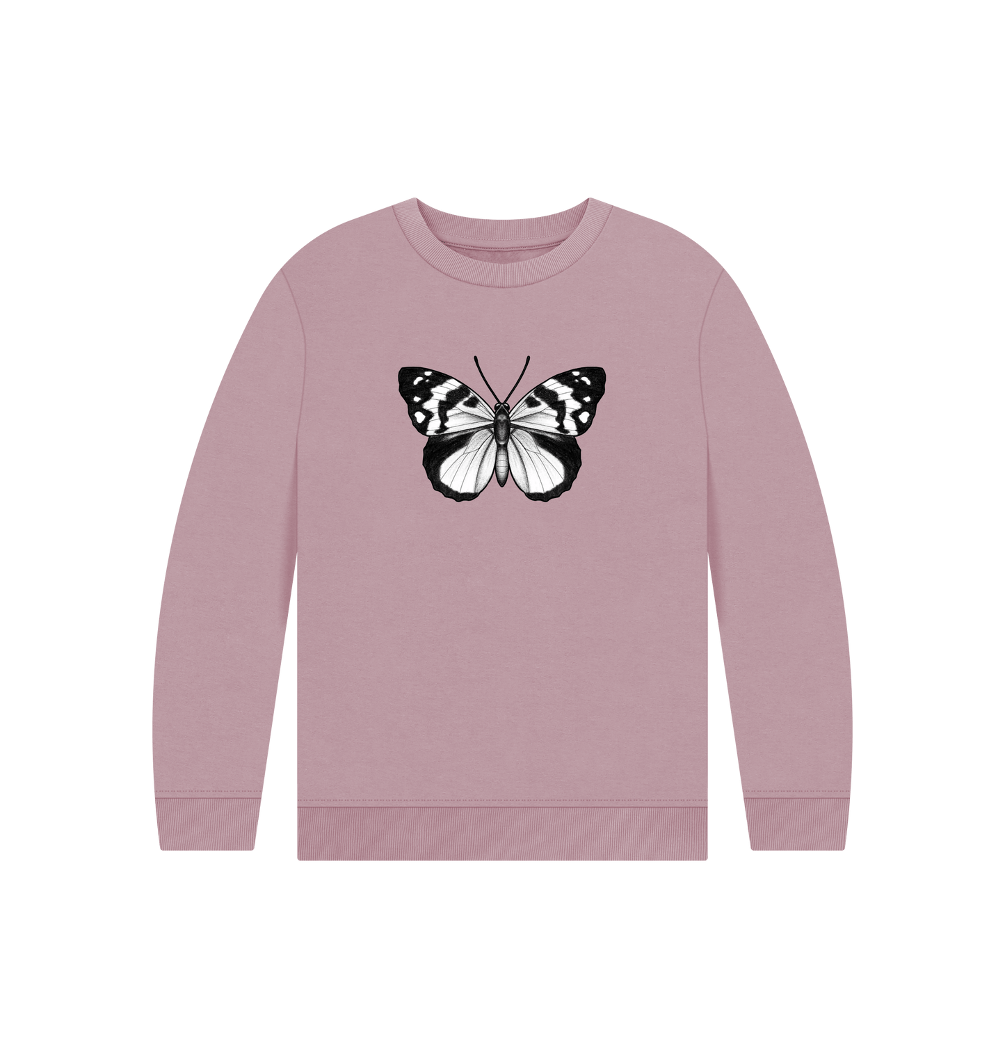Mauve Printed Kids Jumper Front