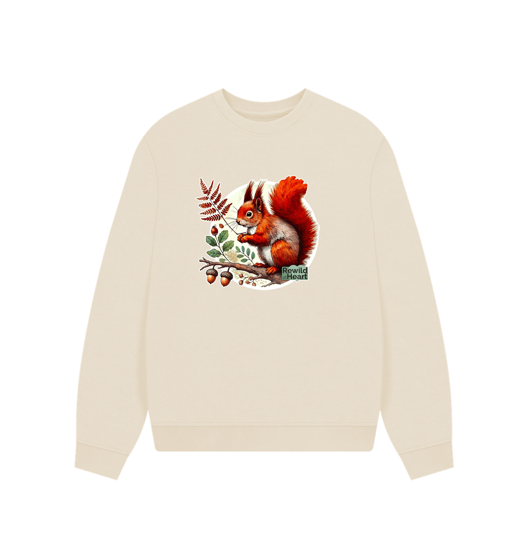 Oat Red Squirrel Oak Women's Oversized Jumper