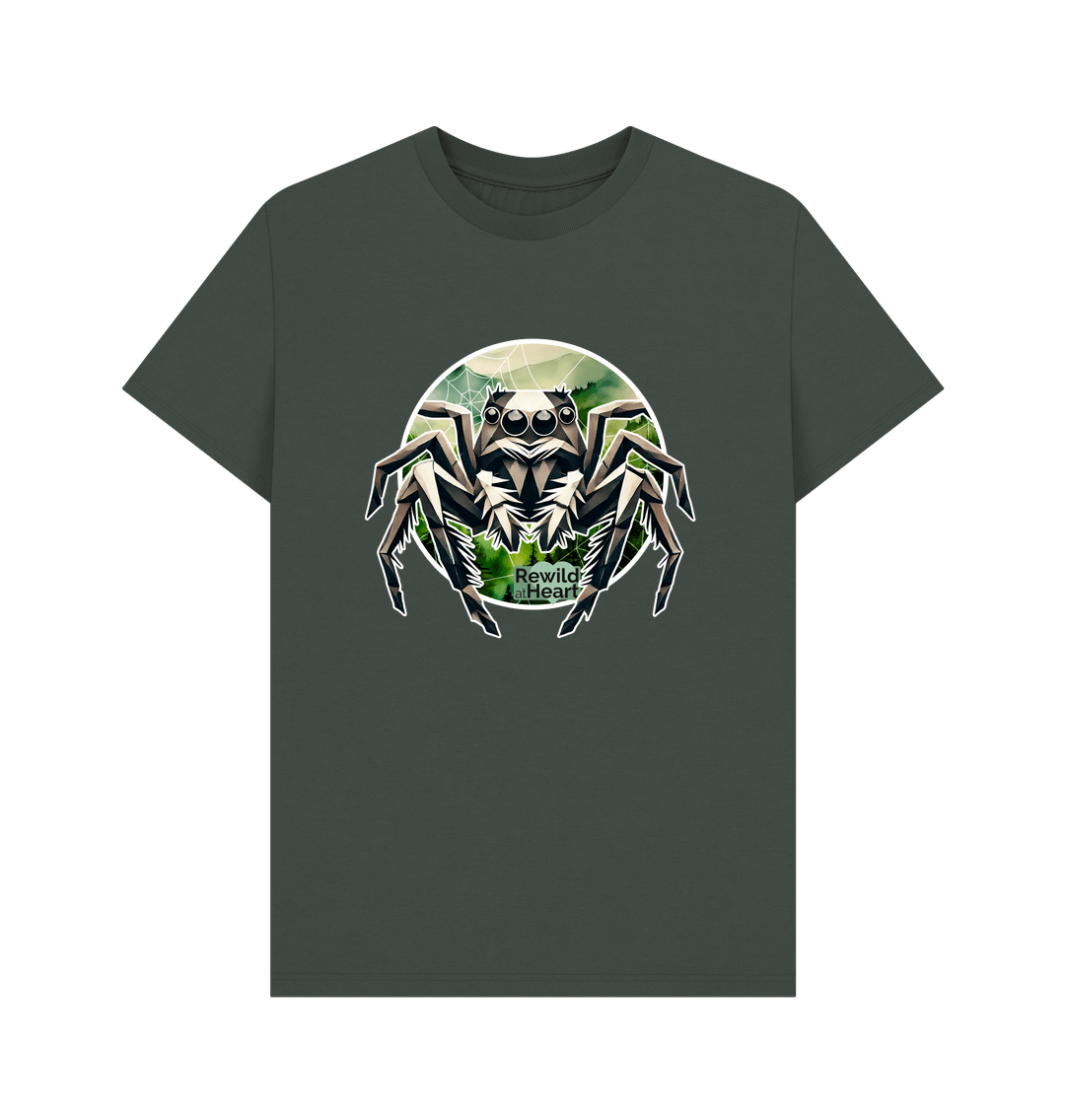 Dark Grey Wild Jumping Spider Men's T-Shirt