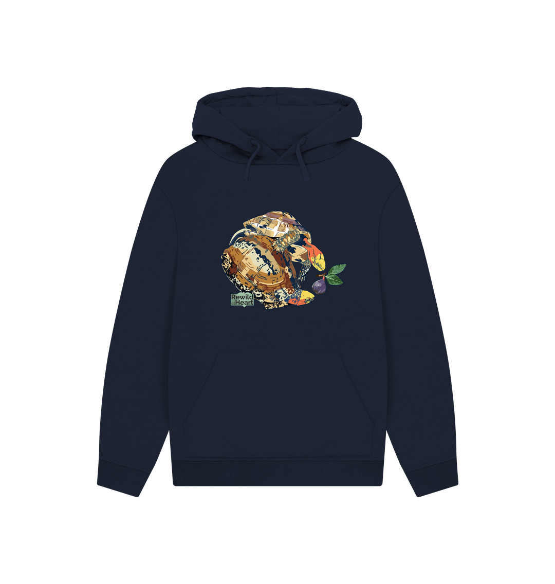 Navy Printed Hoody