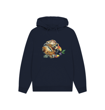Navy Printed Hoody