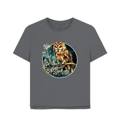 Slate Grey Tawny Owl Women's Relaxed-Fit T-Shirt