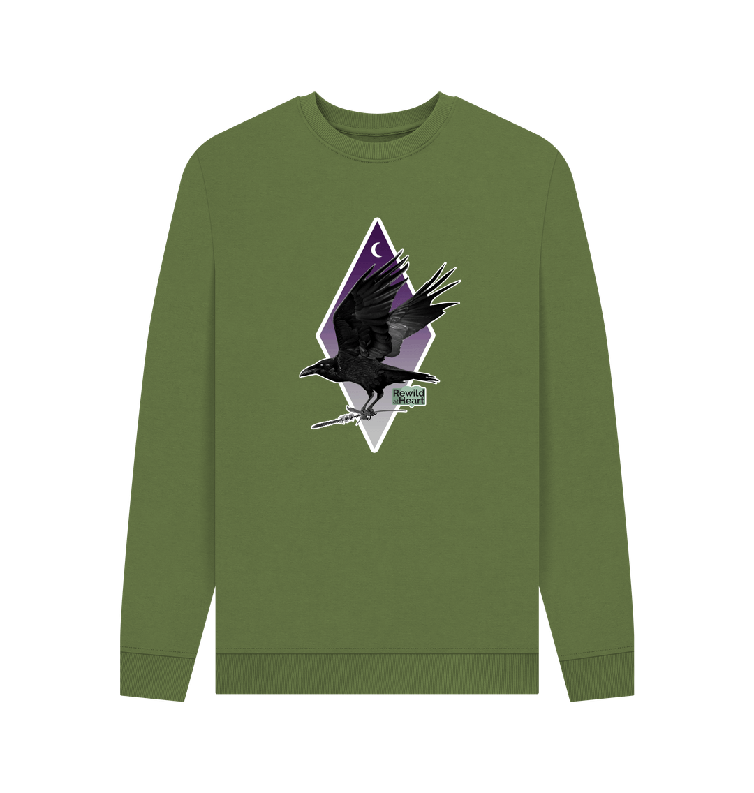 Khaki Raven Moon Crescent Men's Sweater