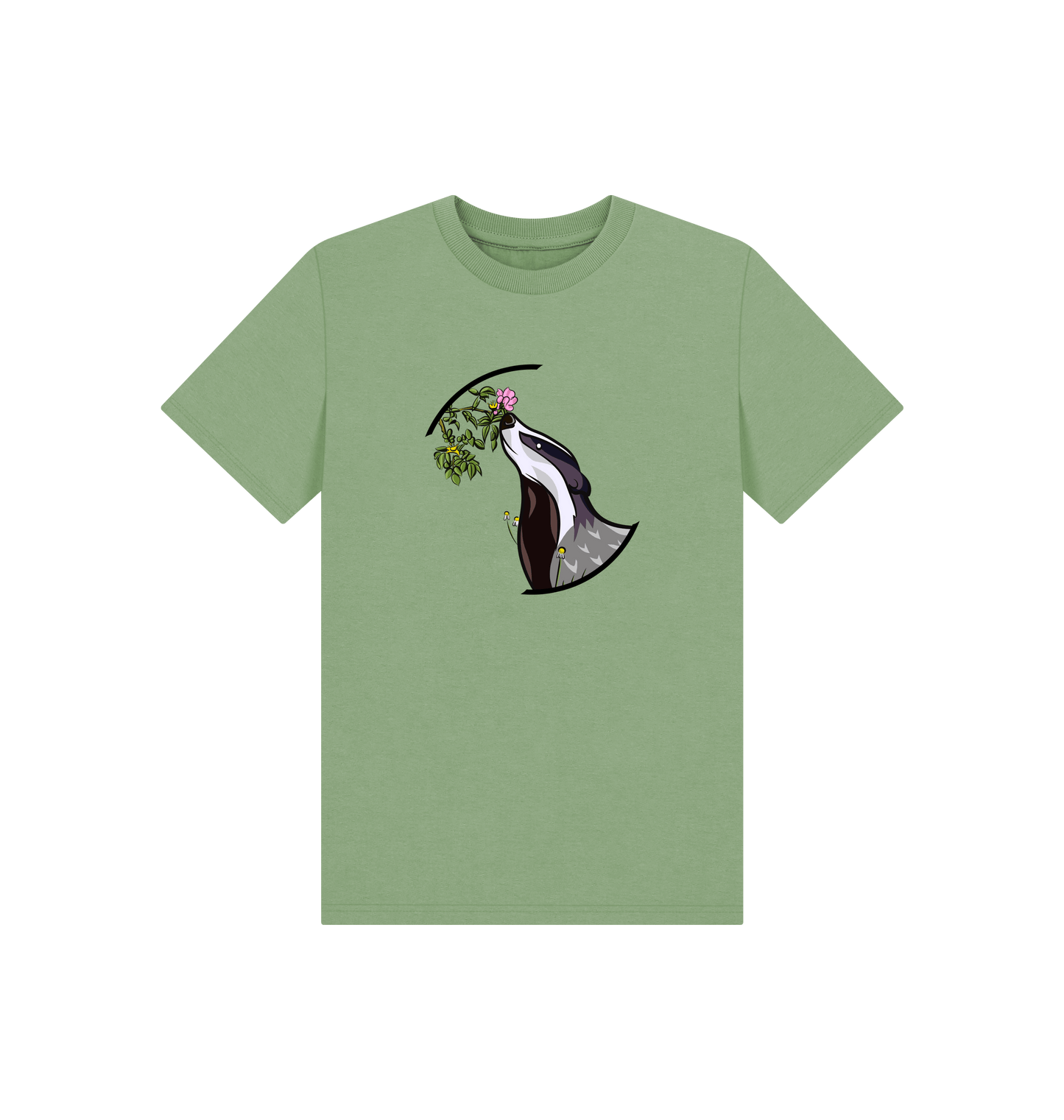 Sage Printed Kids T-Shirt Front