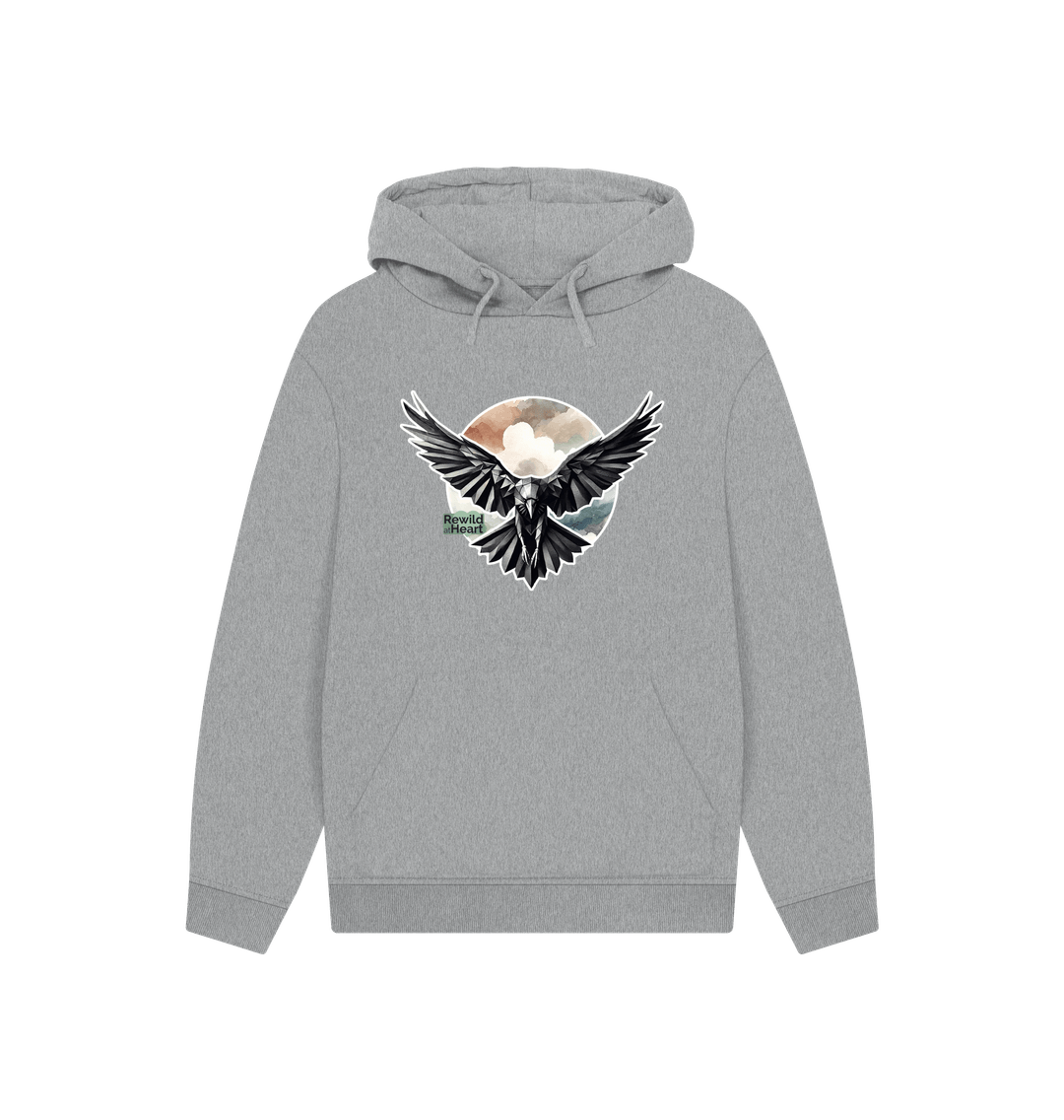 Athletic Grey Raven Flight Hoodie