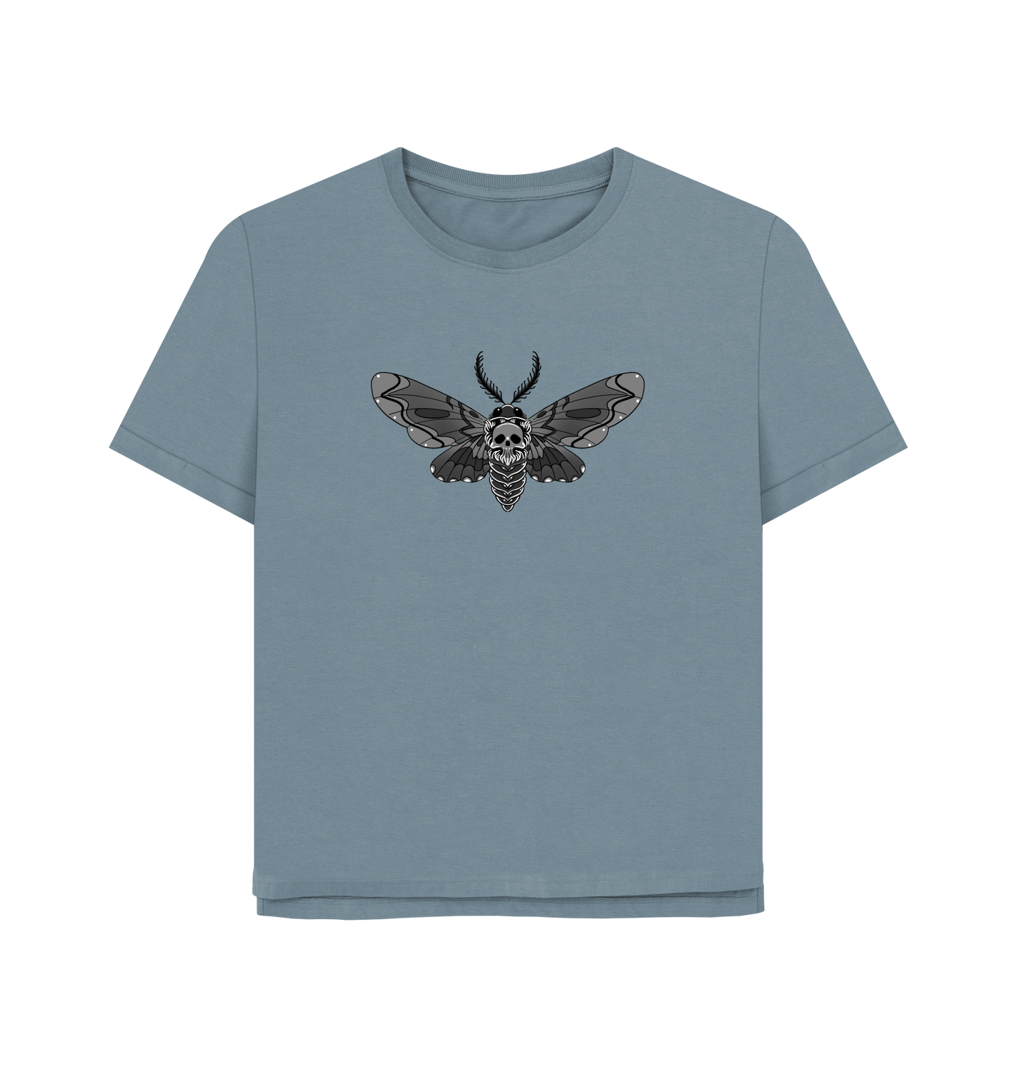 Stone Blue Printed T-shirt Front