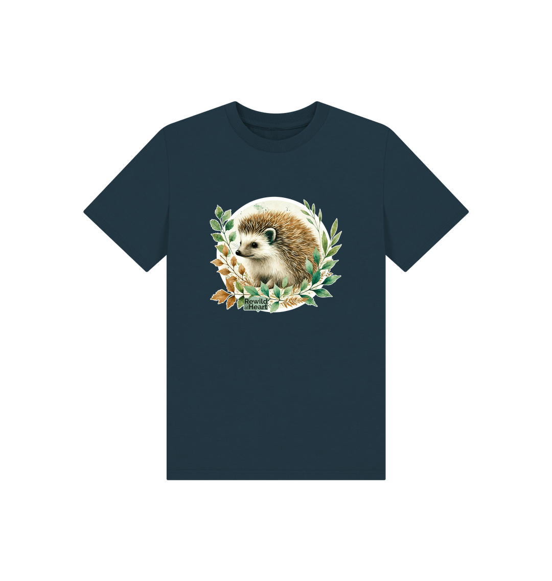 Denim Blue Hedgehog Harmony Kids T-Shirt