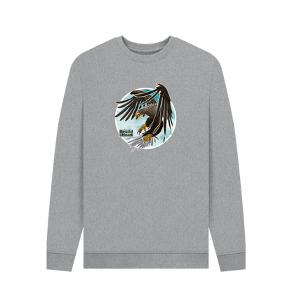 Light Heather White-Tailed Eagle Flight Men's Sweater